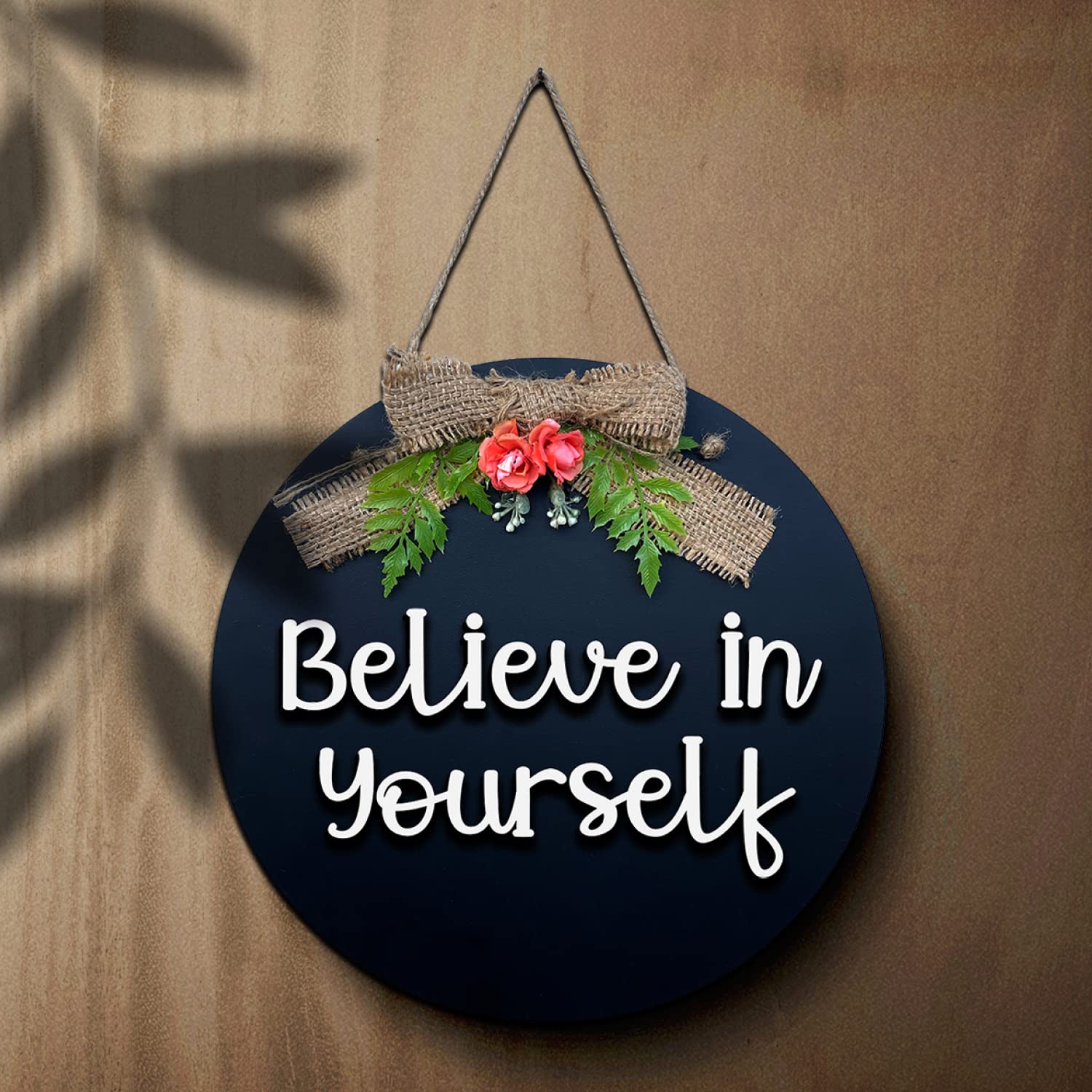 Believe in Yourself Motivational Quotes Wall Frames Hanging For Kids Room, Study Room, Office, and Home Positive Wooden Quotes W
